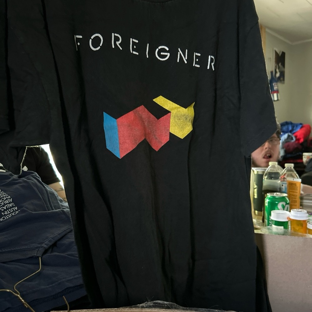 Black Foreigner Graphic T-Shirt